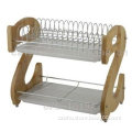 2-Tier wire kitchen Shape Chrome Metal Dish Drainer rack from china
